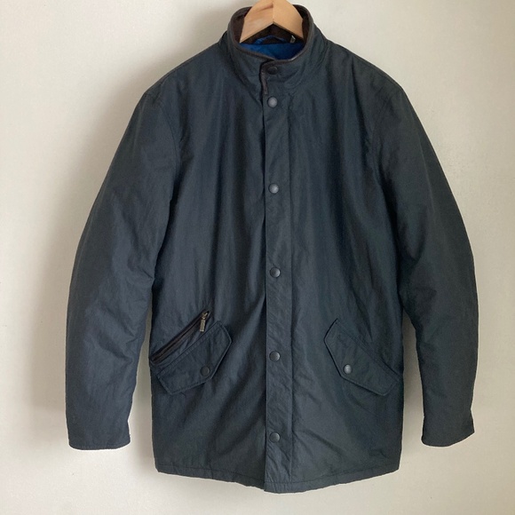 Barbour Dark Blue Raincoat - Picture 1 of 13